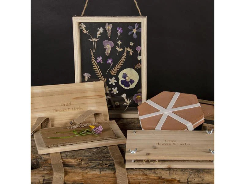 Esschert Design Blumen-und Kräuterpresse Mikrowelle 7-teilig