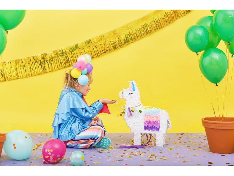 Partydeco Pinata Lama, 41 x 49.5 x 10 cm, Weiss, 1 Stück