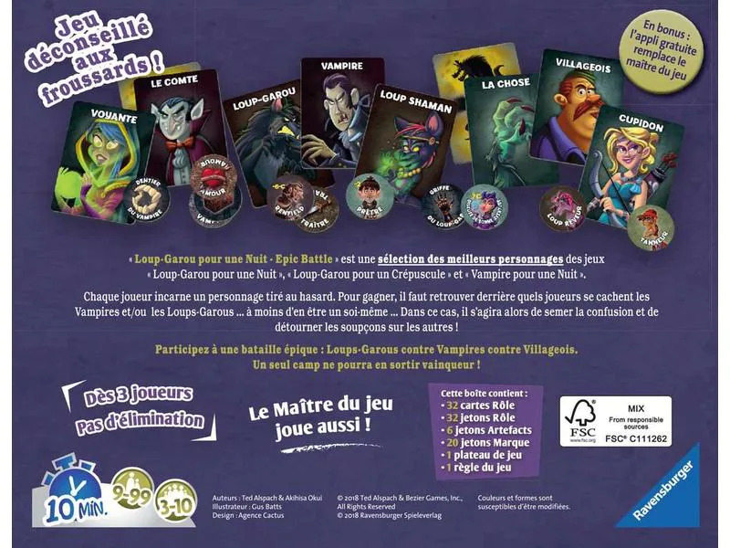 Ravensburger Partyspiel Loup-Garou pour Une Nuit: Epic Battle -FR-