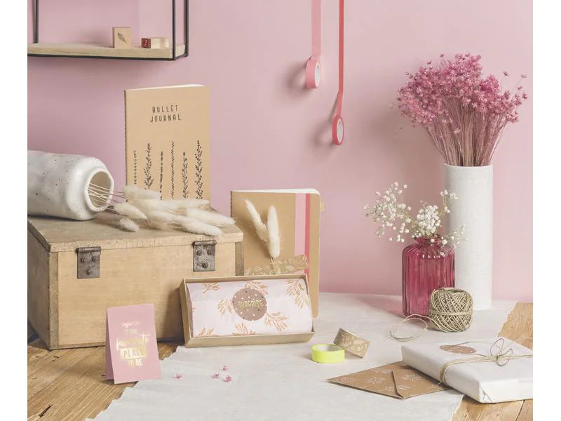 Heyda Washi Tape Natur Blätter Rosa