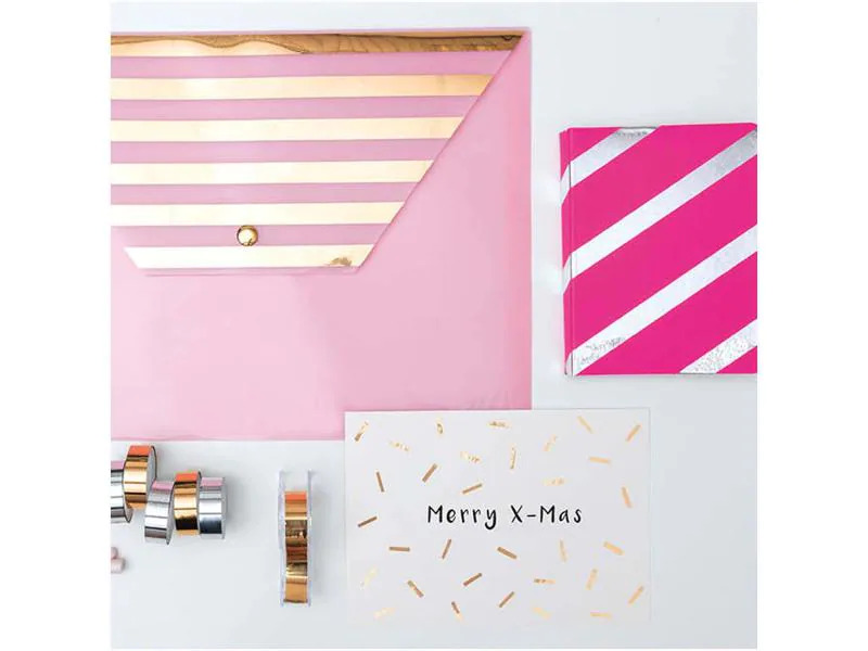 Rico Design Washi Tape Mirror Metallic Tape Set 6 Rollen, Gold/Silber