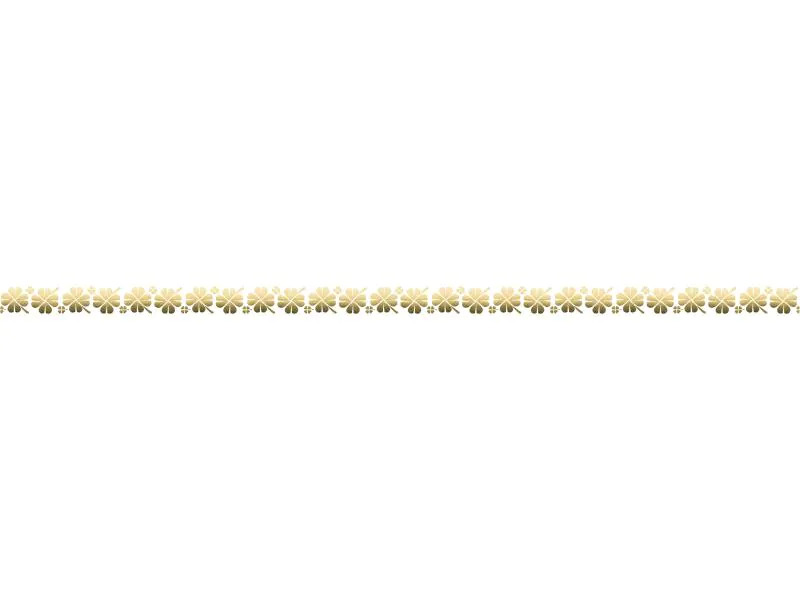 URSUS Washi Tape Kleeblatt, Gold; Weiss