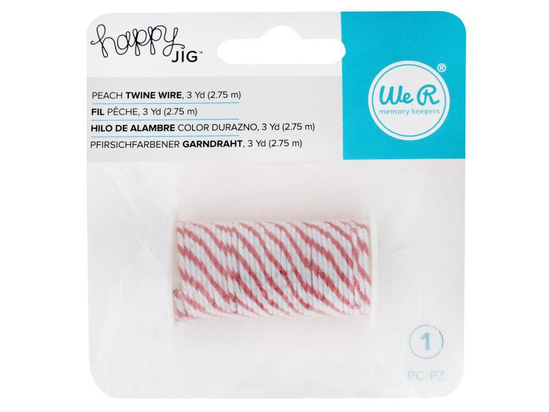We R Memory Keepers Garndraht BAKER’S TWINE WIRE Garndraht, Pfirsich - Weiss