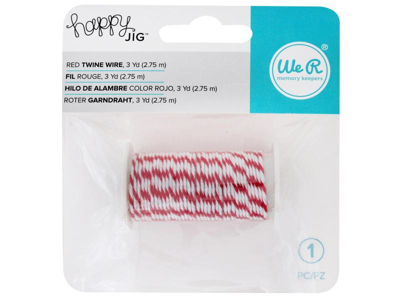 We R Memory Keepers Garndraht BAKER’S TWINE WIRE Garndraht, Rot - Weiss