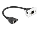 Delock Patchkabel für Easy 45 Modul Cat 6A, S/FTP, 0.25 m, Schwarz