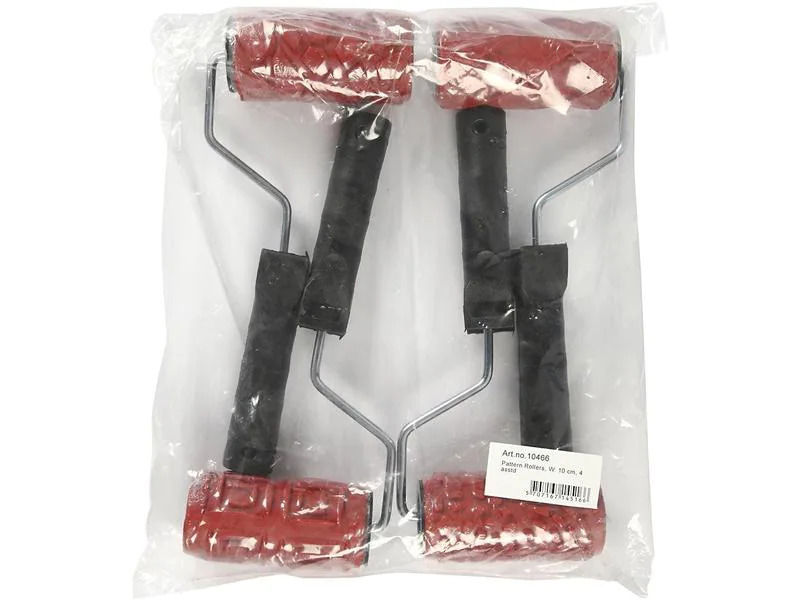 Creativ Company Farbroller mit Muster 4 Stück