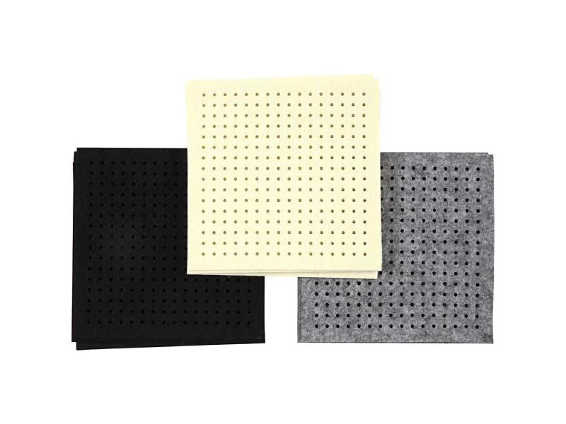 Creativ Company Bastelfilz 20 x 20 cm Grau/Schwarz/Beige