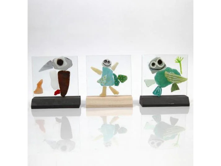 Creativ Company Glasplatte 10 Sets mit Holzständer