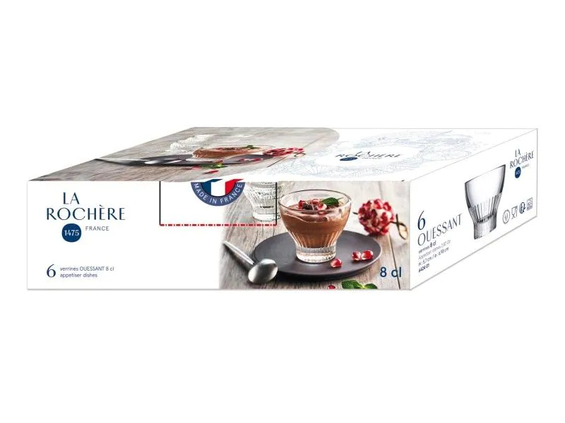 La Rochère Dessert-Schale Ouessant 6 Stück, Transparent
