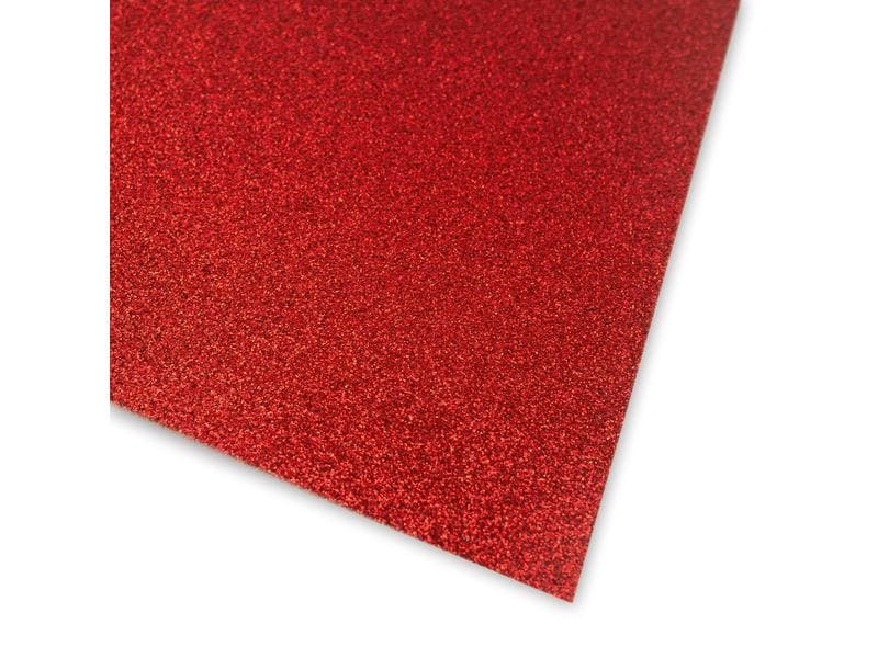 URSUS Glitzerkarton A4, 300 gm2, 10 Blatt, Rot