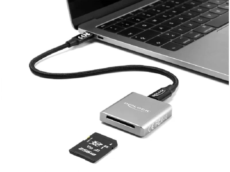 Delock Card Reader Extern USB-C für SD Express-Speicherkarten