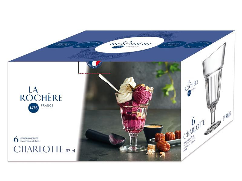 La Rochère Dessert-Schale Charlotte 6 Stück, Transparent