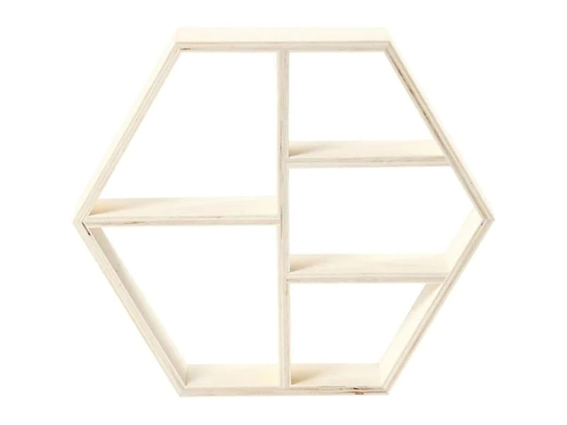 Creativ Company Holzartikel Holzregal Regal, 6-eck