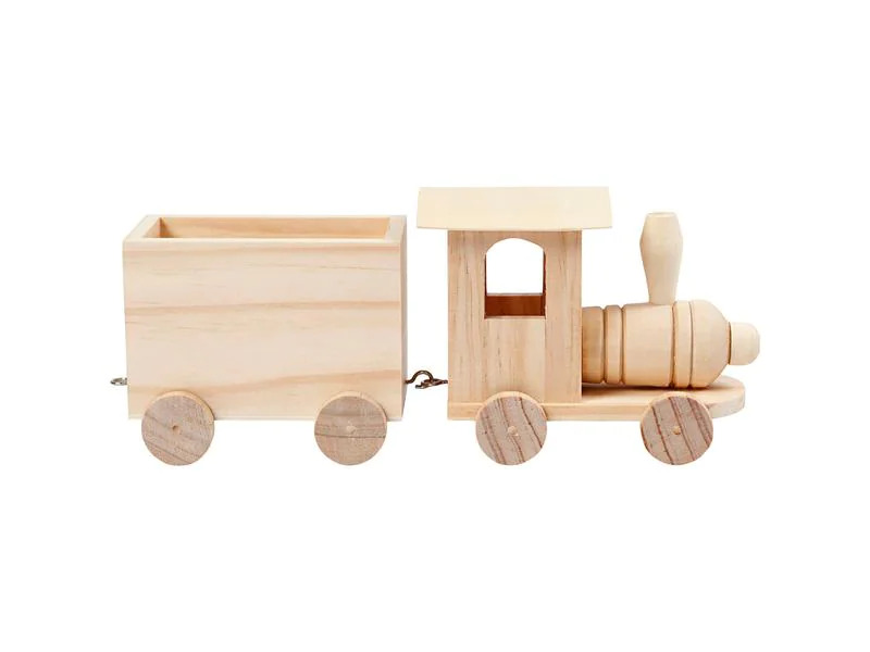 Creativ Company Holzartikel Holzzug mit Anhänger 2 Stück