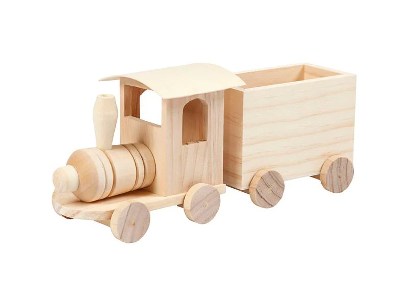 Creativ Company Holzartikel Holzzug mit Anhänger 2 Stück