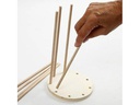 Creativ Company Holzkleinteile Ø 0.6 cm Holzspiesse, 10 Stück