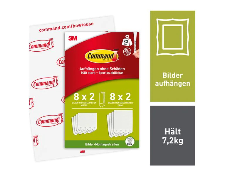 Command Montagekleber M+L 5.4 / 7.2 kg, Weiss