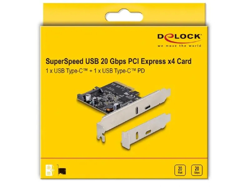 Delock PCI-Express-Karte 90074 2x USB Typ-C