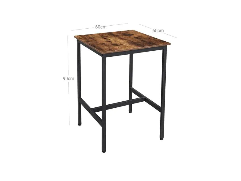 VASAGLE Bartisch Braun/Schwarz