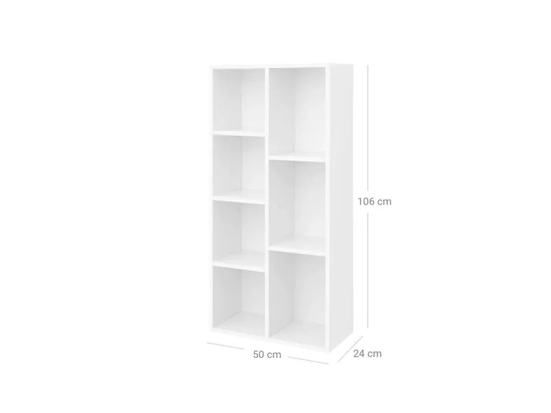 VASAGLE Regal für Bücher Weiss