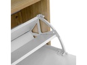VASAGLE Schuhregal mit Klappen Braun/Weiss