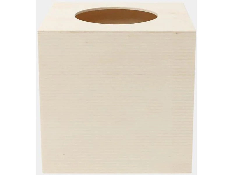 I AM CREATIVE Holzartikel Kosmetikbox quadratisch, 14 x 13 x 13.5 cm