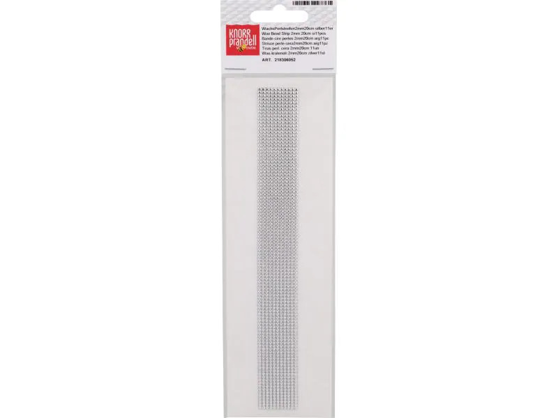Knorr Prandell Verzierwachs 2 mm Perlenstreifen, Silber