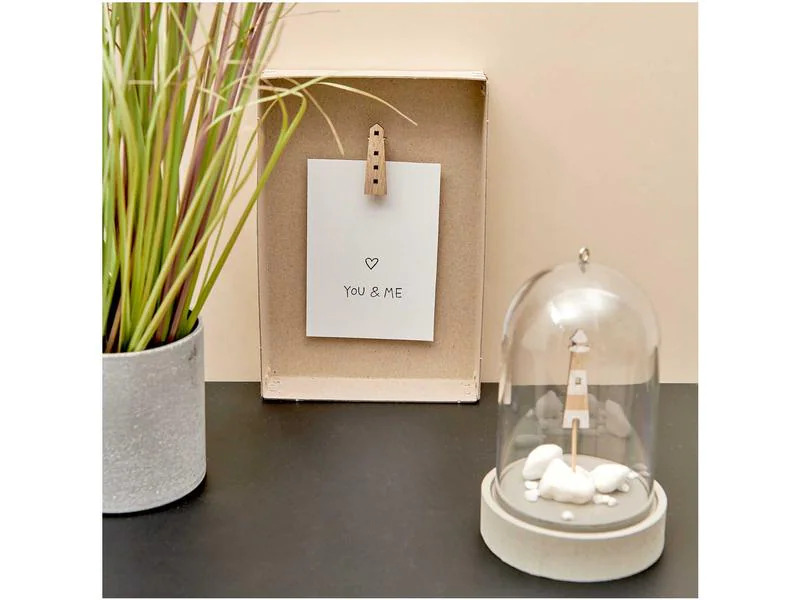 Rico Design Dekoklammer Leuchtturm natur 8 Stück