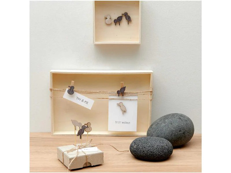 Rico Design Dekoklammer Möwe natur 8 Stück