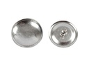 Creativ Company Knöpfe DIY Ø 22 mm 12 Stück, Silber