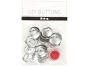 Creativ Company Knöpfe DIY Ø 22 mm 12 Stück, Silber
