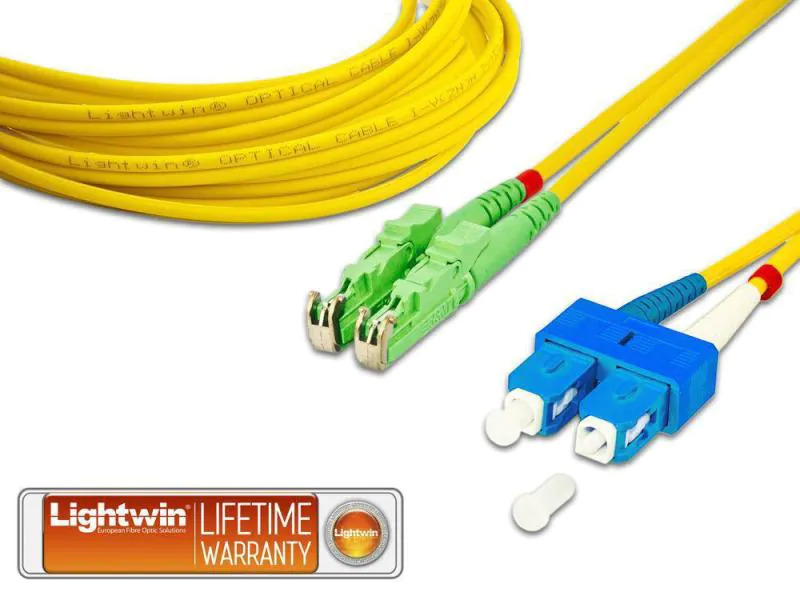 Lightwin LWL-Patchkabel E2000/APC-SC, Singlemode, Duplex,15m