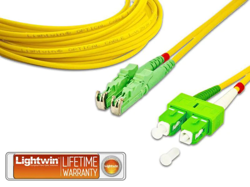 Lightwin LWL-Patchkabel E2000/APC-SC/APC, Singlemode, Duplex, 10m
