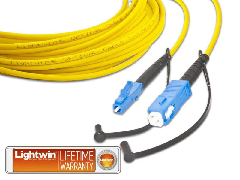Lightwin LWL-Patchkabel LC-SC, Singlemode, Simplex, 1m