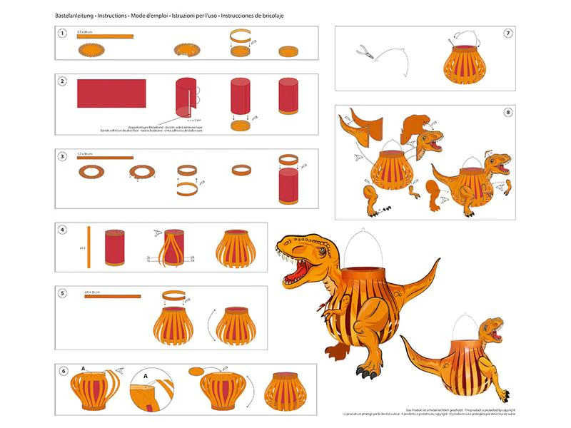 URSUS Laternen-Bastelset T-Rex