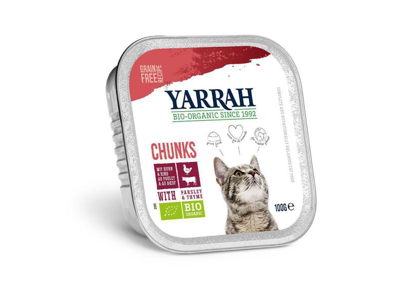Yarrah Bio-Nassfutter Chunks mit Huhn und Rind