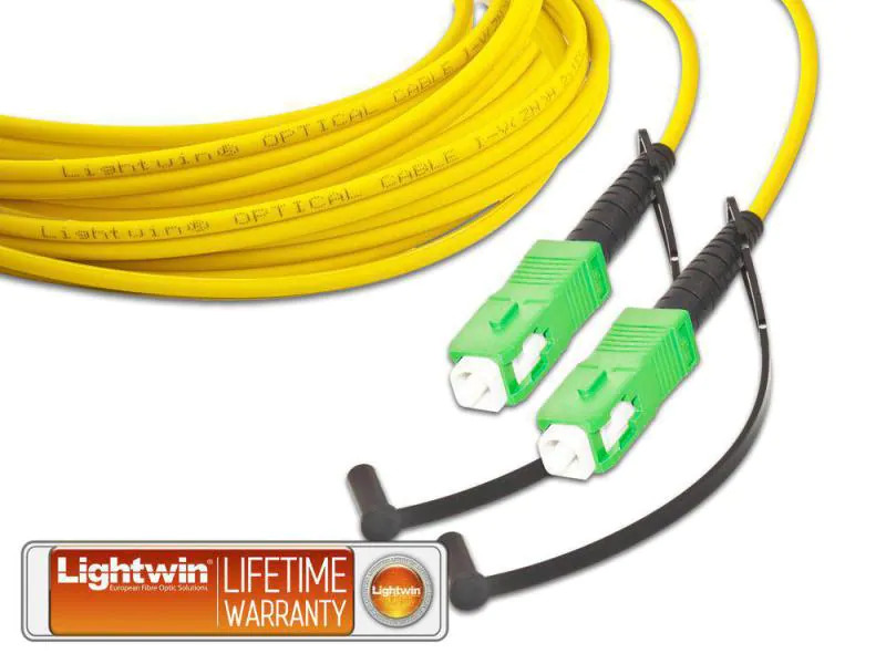 Lightwin LWL-Patchkabel SC/APC-SC/APC, Singlemode, Simplex, 3m