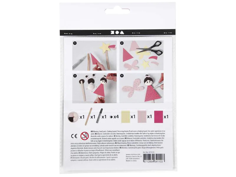 Creativ Company Modellier-Set Eisstiel-Figuren, Prinzessin, 1 Set