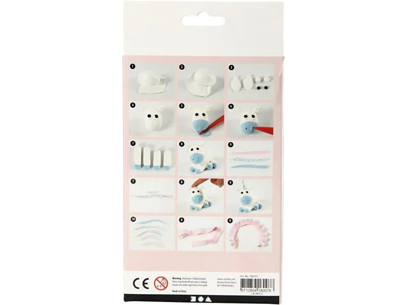 Creativ Company Modellier-Set Foam &amp; Silk Clay Set Einhorn, Blau