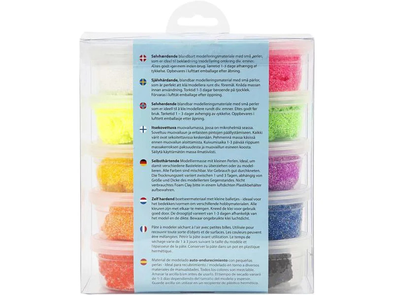 Creativ Company Modellier-Set Foam Clay Basic Mehrfarbig