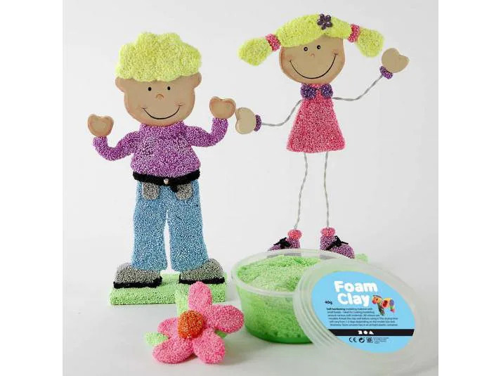 Creativ Company Modellier-Set Foam Clay Basic Mehrfarbig
