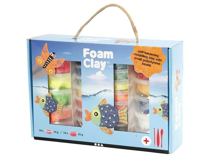 Creativ Company Modellier-Set Foam Clay Mehrfarbig
