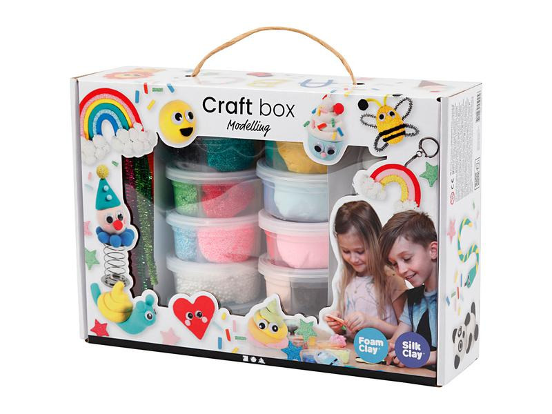 Creativ Company Modellier-Set Foam/Silk Clay 16-teilig