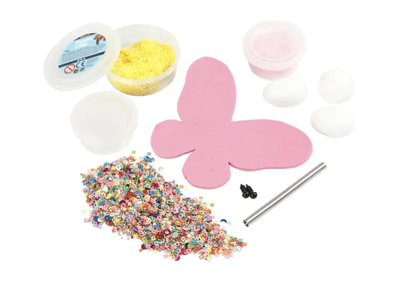 Creativ Company Modellier-Set Silk / Foam Clay Schmetterling, 1 Set