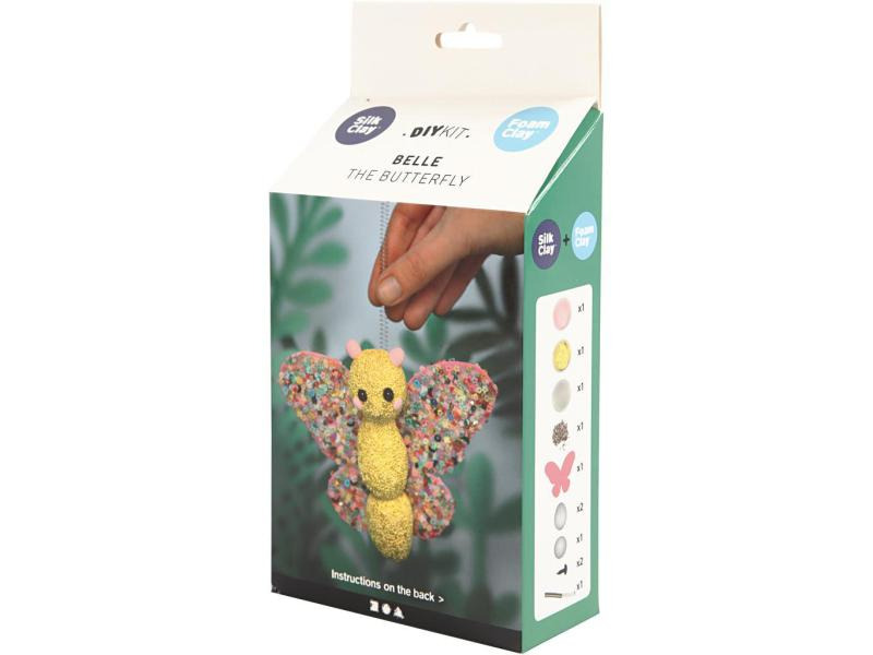 Creativ Company Modellier-Set Silk / Foam Clay Schmetterling, 1 Set
