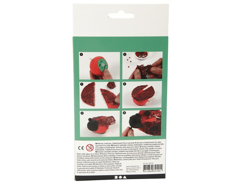 Creativ Company Modellier-Set Silk Clay Marienkäfer, 1 Set