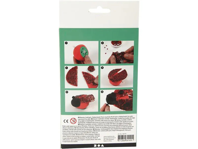 Creativ Company Modellier-Set Silk Clay Marienkäfer, 1 Set