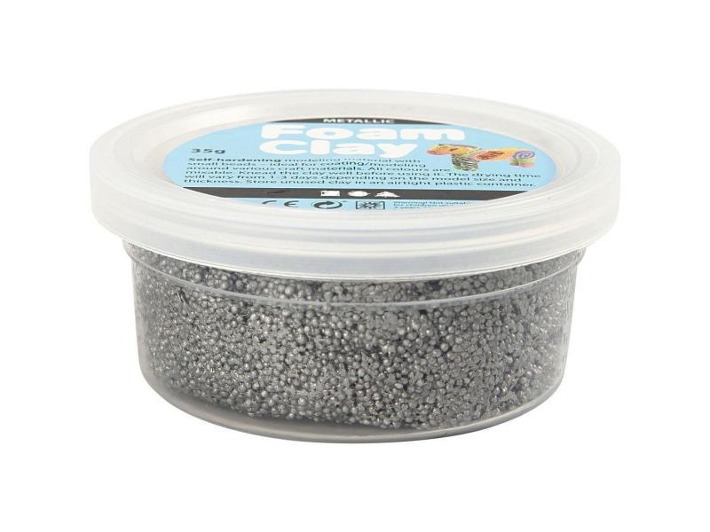Creativ Company Modelliermasse Foam Clay Metallic 35 g Silber