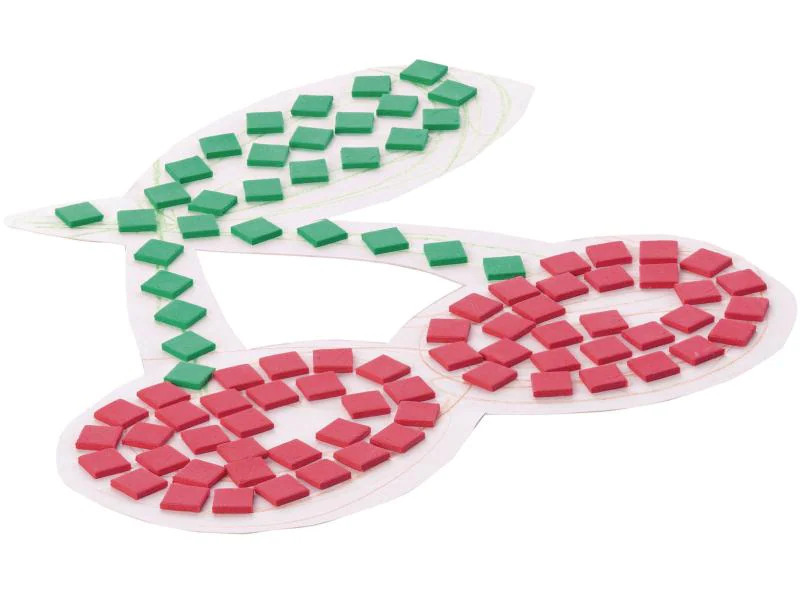 Folia Moosgummi Mosaik Basic selbstklebend, 6 Stück