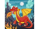 URSUS Moosgummi-Set Glitter Drache, Mehrfarbig